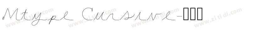 Mtype Cursive字体转换
